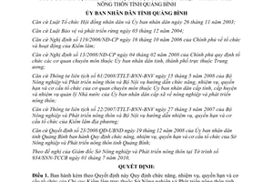 Quyết định 08/2010/QĐ-UBND chức năng nhiệm vụ quyền hạn Chi cục Kiểm lâm Quảng Bình