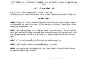 Quyết định 1374/QĐ-TTg  kinh phí thực hiện Chương trình xúc tiến thương mại