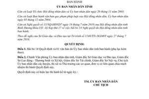 Quyết đinh 2356/QĐ-UBND 2010 bãi bỏ 14 Quyết định 01 văn bản Ủy ban nhân dân Bình Dương