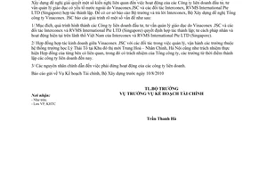 Công văn 127/BXD-KHTC  hoạt động Công ty liên doanh đầu tư, tư vấn quả lý