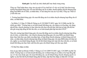 Công văn 2846/TCT-CS xử lý thuế, hóa đơn trong trường hợp khách hàng góp vốn