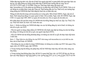 Công văn 2871/TCT-CNTT 2010 xử lý trùng chứng minh thư trong triển khai đăng ký thuế cho cá nhân