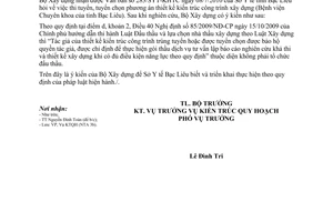 Công văn 68/BXD-KTQH thi tuyển, tuyển chọn phương án thiết kế kiến trúc