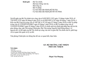 Công văn 5595/VPCP-KTTH  chính sách tài chính góp phần chống ùn tắc giao thông