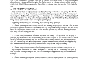 Công văn 4718/BGDĐT-GDTrH hướng dẫn nhiệm vụ giáo dục trung học