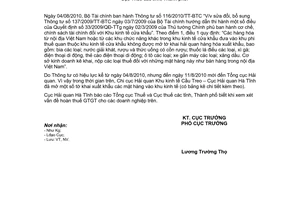 Công văn 1070/HQHT-NV quản lý hải quan, thuế liên quan Thông tư 116/2010/TT