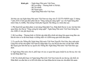 Công văn 5720/VPCP-QHQT  kết quả đàm phán Dự án Tăng cường kỹ năng nghề