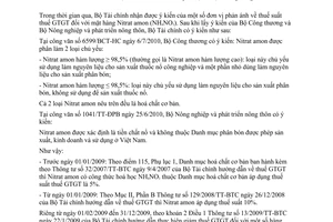 Công văn 10722/BTC-CST thuế suất thuế giá trị gia tăng mặt hàng Nitrat amon