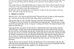 Công văn 4919/BGDĐT-GDTH hướng dẫn nhiệm vụ năm học 2010-2011