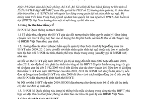 Công văn 3580/BHXH-CSYT hướng dẫn Thông tư liên tịch 25/2010/TTLT-BQP-BYT-BTC