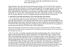 Công văn 4687/BNN-TC hướng dẫn mức thanh toán công tác phí năm 2010