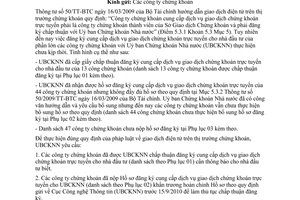 Công văn 2764/UBCK-CNTT đăng ký cung cấp dịch vụ giao dịch chứng khoán