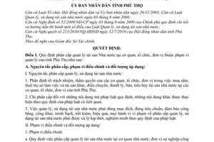 Quyết định 2429/2010/QĐ-UBND phân cấp quản lý tài sản Nhà nước