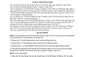 Quyết định 19/2010/QĐ-UBND mức kinh phí hỗ trợ công tác quản lý, bảo trì