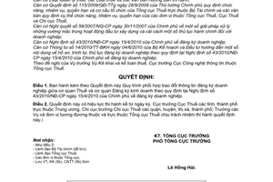 Quyết định 1403/QĐ-TCT Quy trình phối hợp trao đổi thông tin