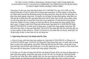 Chỉ thị 15/2010/CT-UBND tăng cường đầu tư tín dụng phát triển nông nghiệp nông thôn Hà Tĩnh