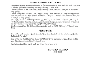 Quyết định 1281/2010/QĐ-UBND  quản lý vật liệu nổ công nghiệP