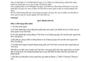 Thông tư 131/2010/TT-BTC hướng dẫn Quy chế góp vốn, mua cổ phần của nhà đầu tư