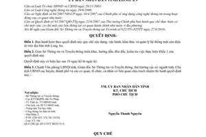 Quyết định 36/2010/QĐ-UBND Quy chế xây dựng, vận hành, khai thác