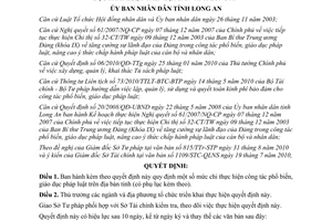 Quyết định 37/2010/QĐ-UBND chi phổ biến giáo dục pháp luật Long An