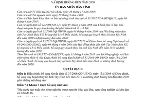 Quyết định 46/2010/QĐ-UBND điều chỉnh Quyết định 37/2008/QĐ-UBND