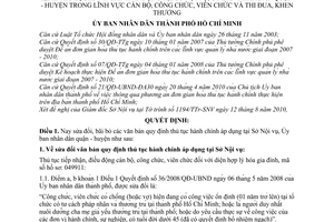 Quyết định 66/2010/QĐ-UBND sửa đổi, quy định thủ tục hành chính