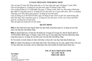 Quyết định 28/2010/QĐ-UBND Quy định công khai quản lý sử dụng tài sản