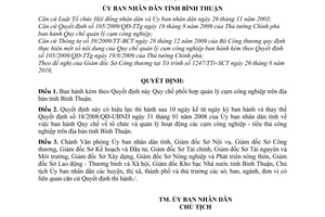 Quyết định 39/2010/QĐ-UBND Quy chế phối hợp quản lý cụm công nghiệp