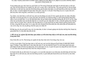 Chỉ thị 16/2010/CT-UBND thực hiện cơ chế một cửa một cửa liên thông Nghệ An