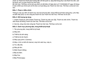 Thông tư 10/2010/TT-BVHTTDL hướng dẫn Điều 20 Nghị định 71/2009/NĐ-CP