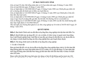 Quyết định 25/2010/QĐ-UBND chính sách ưu đãi đầu tư hạ tầng khu công nghiệp