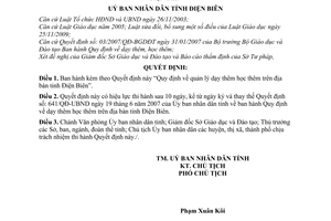 Quyết định 19/2010/QĐ-UBND  quản lý dạy thêm học thêm