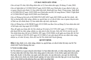 Quyết định 306/QĐ-UBND năm 2010 chức năng nhiệm vụ quyền hạn Sở Tài Chính Tuyên Quang