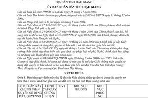 Quyết định 27/2010/QĐ-UBND mức thu lệ phí cấp giấy chứng nhận quyền sử dụng