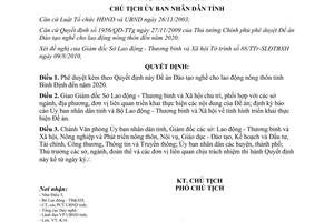 Quyết định 2072/QĐ-CTUBND năm 2010 Đề án Đào tạo nghề cho lao động nông thôn