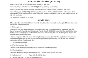 Quyết định 1726/QĐ-UBND 2010 hỗ trợ cán bộ công chức Mặt trận Quảng Trị