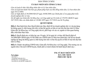 Quyết định 18/2010/QĐ-UBND  Quy định hỗ trợ doanh nghiệp nhỏ và vừa