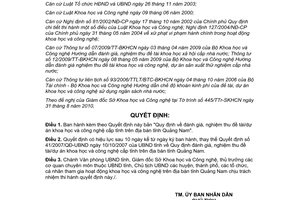 Quyết định 21/2010/QĐ-UBND đánh giá nghiệm thu nhiệm vụ KHCN Quảng Nam