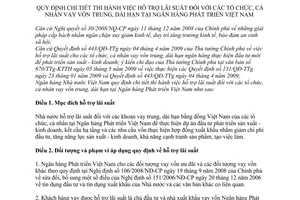 Thông tư 18/2010/TT-NHNN hướng dẫn hỗ trợ lãi suất các tổ chức, cá nhân