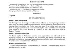 Decree No. 95/2010/ND-CP on licensing of and coordination with foreign search