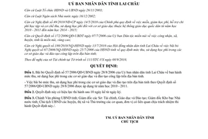 Quyết định 20/2010/QĐ-UBND bãi bỏ Quyết định 57/2006/QĐ-UBND Lai Châu