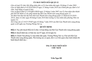 Quyết định 11/2010/QĐ-UBND-NV phê duyệt Điều lệ tổ chức hoạt động Hội Cựu