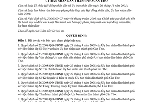 Quyết định 39/2010/QĐ-UBND bãi bỏ văn bản quy phạm pháp luật Cần Thơ
