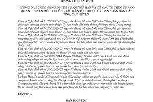 Thông tư liên tịch 04/2010/TTLT-UBDT-BNV hướng dẫn chức năng, nhiệm vụ quyền hạn