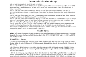 Quyết định 1928/2010/QĐ-UBND điều chỉnh bản quy định  trong công tác quản lý đất