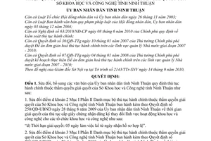 Quyết định 1626/2010/QĐ-UBND sửa đổi thủ tục hành chính thuộc thẩm quyền