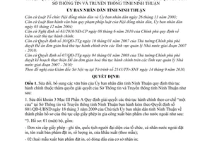 Quyết định 1632/2010/QĐ-UBND sửa đổi thủ tục hành chính