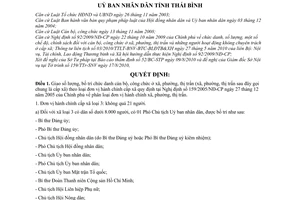 Quyết định 12/2010/QĐ-UBND giao số lượng, bố trí chức danh chế độ chính sách