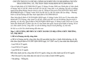 Hướng dẫn 1372/HDLS-NV-TC số lượng, bố trí chức danh cán bộ công chức