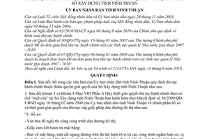 Quyết định 1624/2010/QĐ-UBND sửa đổi thủ tục hành chính thuộc thẩm quyền